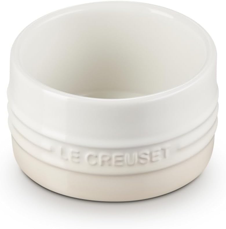 Le Creuset Stoneware Ramekin Straight Wall Stackable 200ml Meringue New