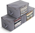 Delka 90L Storage Bags With Lids Handle Large Boxes Clear Window Grey New