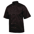 Whites Vegas Unisex Chef Jacket Short Sleeve Black L 44-46in Polycotton A439 New