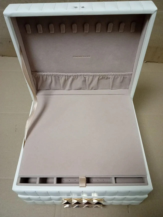 Sonmics Home Anah Collection 3 Tier Jewellery Box Mirror Organiser JBC183W01