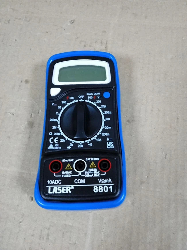Laser 8801 Digital Multimeter CAT III 600V Data Hold Function New