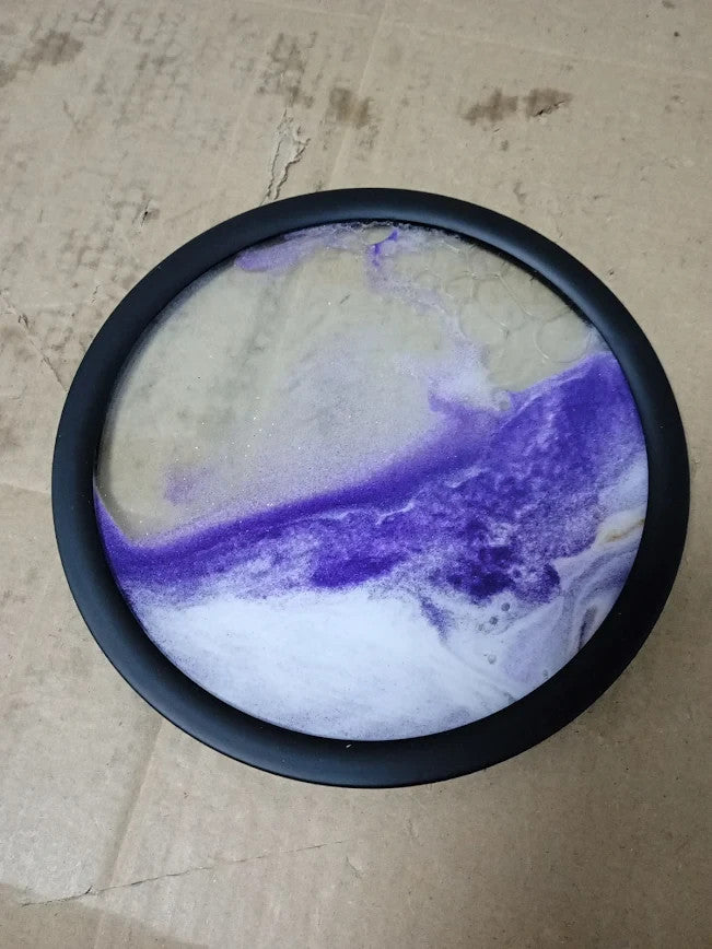 Wai Danie Moving Sand Art Picture 3D Hourglass Deep Sea Sandscape Purple 7in
