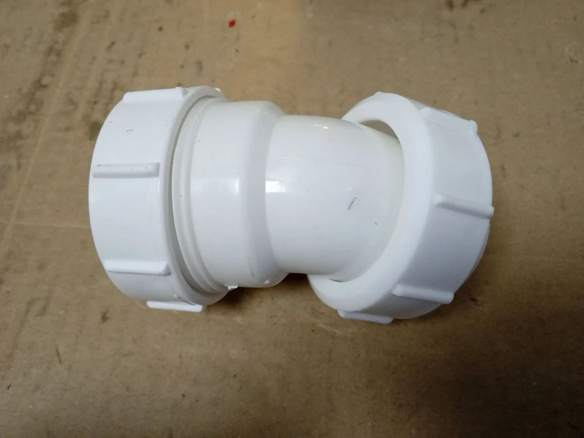 Fluidmaster 90mm Hi Flow Shower Trap Drain Brushed Brass White Fast Drainage