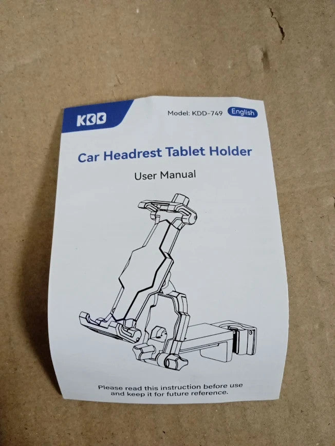 KDD Car Headrest Tablet Holder Mount 360°Adjustable iPad Car Holder Back Seat