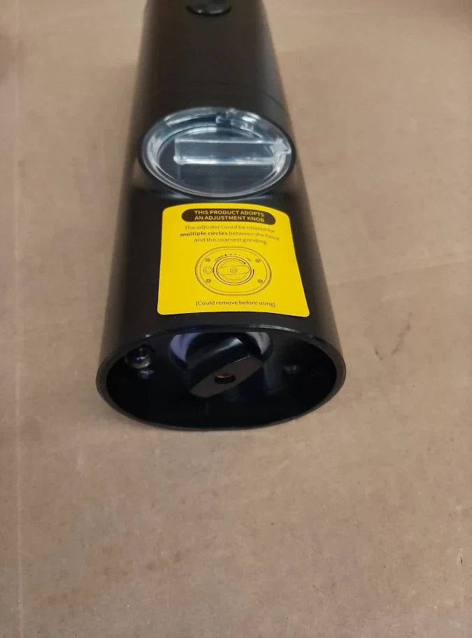 2pc Electric Salt Pepper Grinder Set Base Battery Powered Adjustable Black New