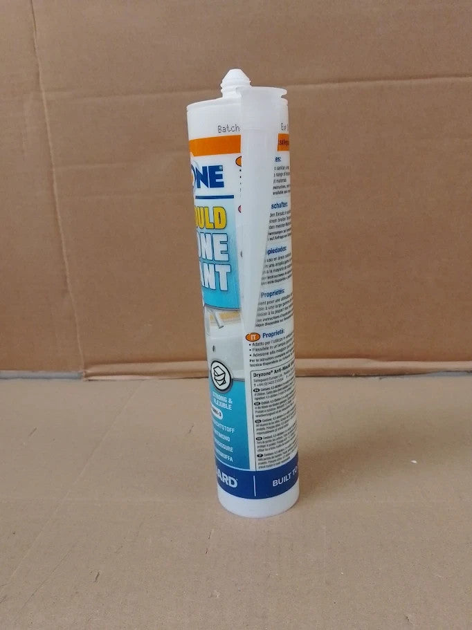 Dryzone Silicone Sealant White Anti Mould Waterproof Premium Sanitary Grade New
