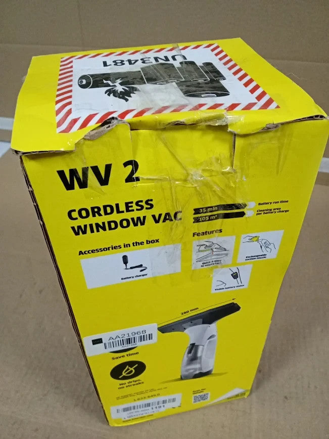 Karcher Window Vac Cleaning WV 2 Battery Running Time 35min LED Display
