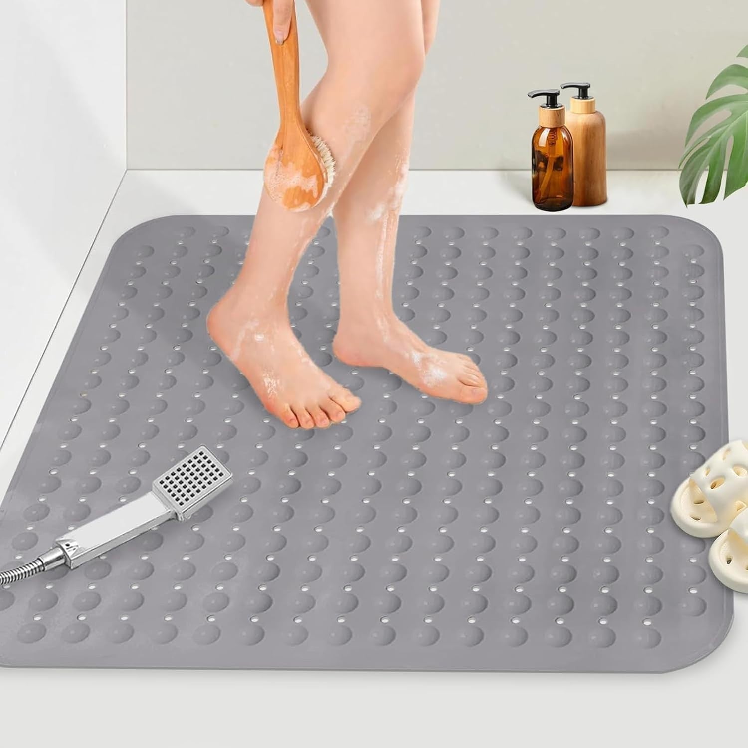 Mofonky Non Slip Shower Mat 80x80cm Extra Large Anti Slip Anti Mould New