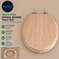 Argos Home Natural Wooden Toilet Seat Moulded Bathroom Replacement WC Design