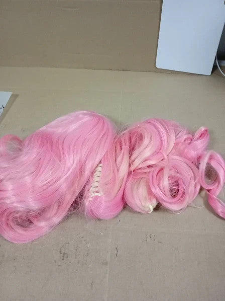 Mapof Beauty Lolita Long Curly Clip On Ponytails Wig Pink 7.87x5.91x1.97cm New