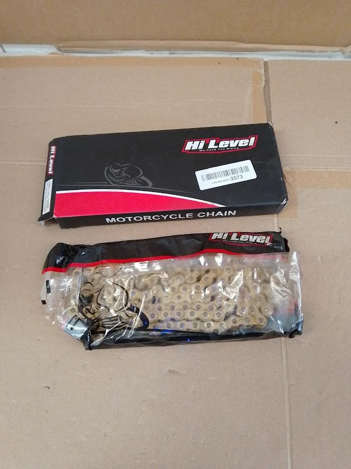 Hi Level Heavy Duty Motorcycle Chain 420H140 Gold 140 Links 420 Pitch