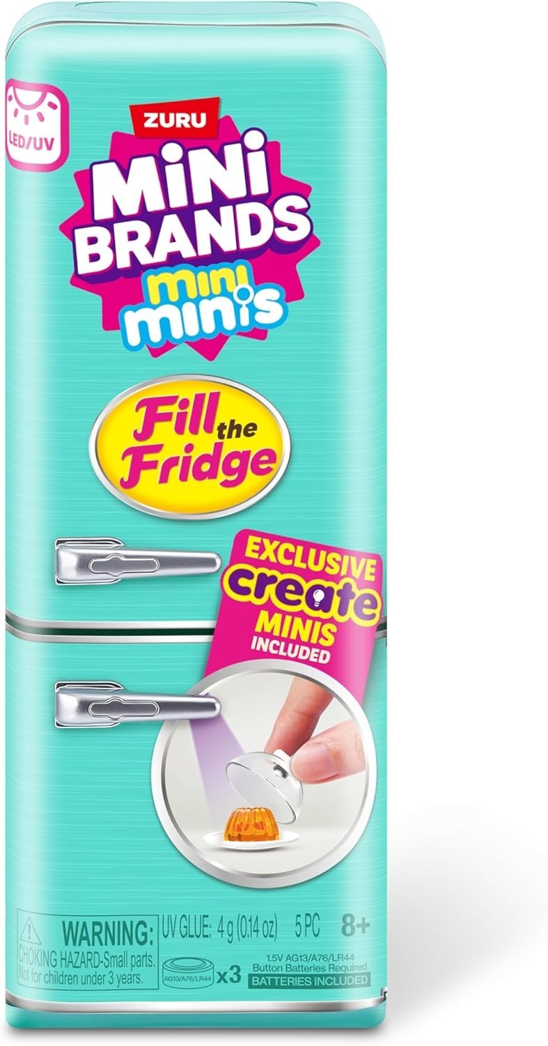 Mini Brands Fill The Fridge  UV Light By Zuru Collectibles Resin Play 8+ New