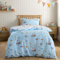 Belle & Boo Pirates Reversible Cotton Single Duvet Cover Set Pillowcase Blue New