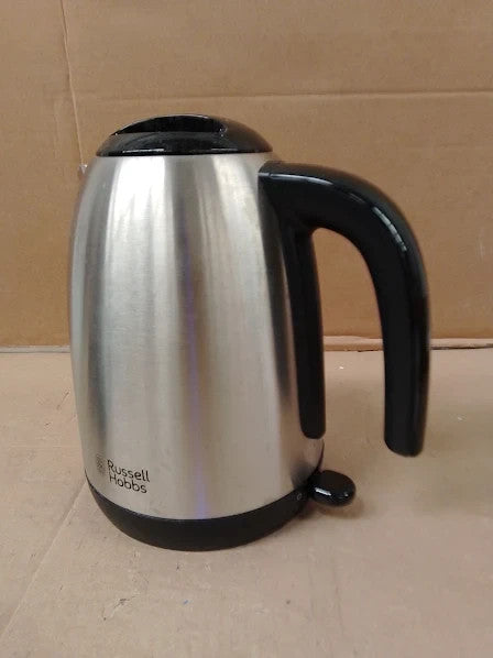 Russell Hobbs Stainless Steel Black Electric 1.7L Cordless Kettle Fast Boil 3KW