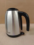 Russell Hobbs Stainless Steel Black Electric 1.7L Cordless Kettle Fast Boil 3KW