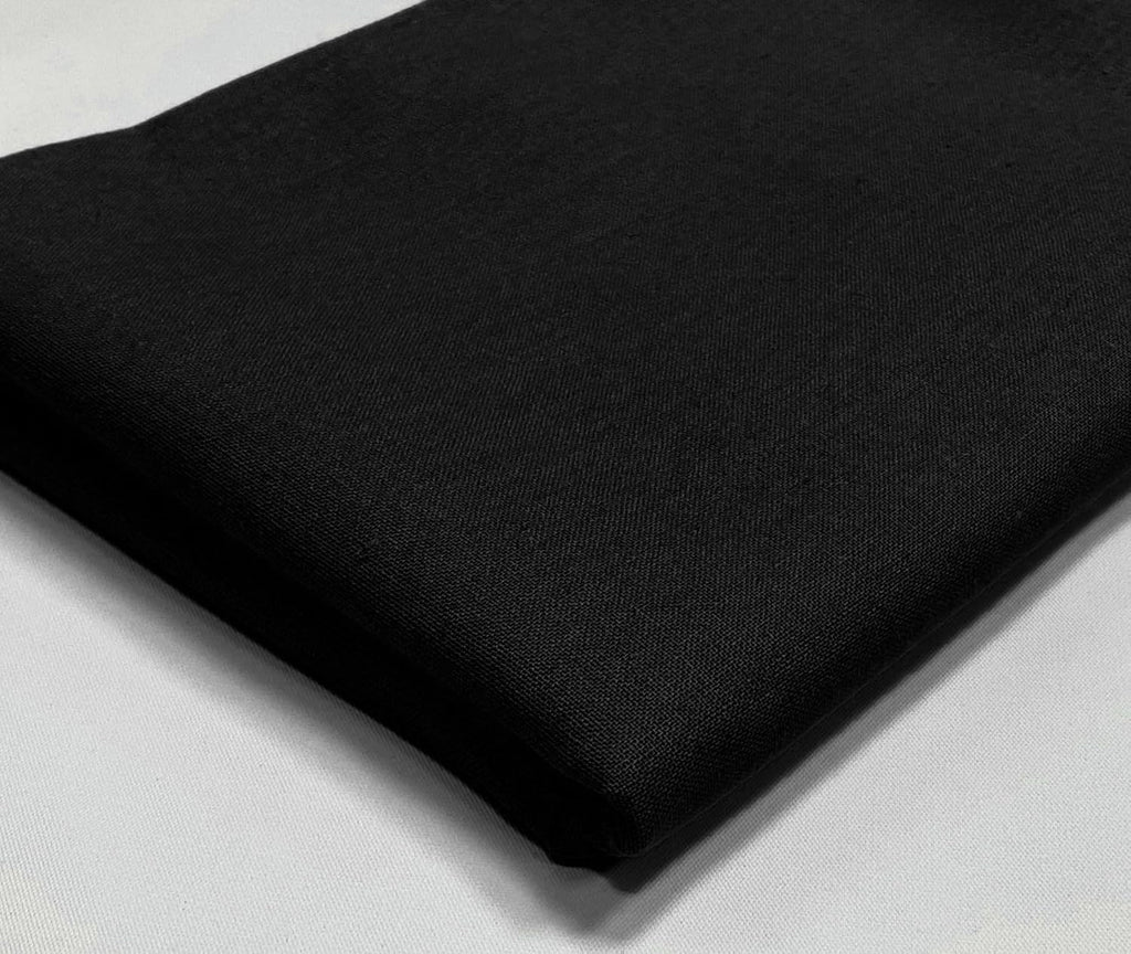 A Express Plain Black Cotton Fabric 60in 150cm Extra Wide Per Metre New