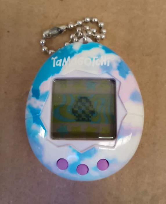 Bandai Tamagotchi Original Sky Shell Retro Virtual Pet Digital Toy Keychain New
