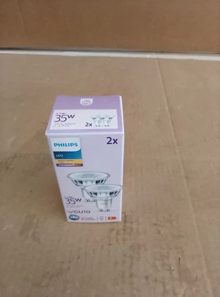 Philips LED Classic Spot Light Bulb 2 Pack Warm White 2700K GU10 35W New