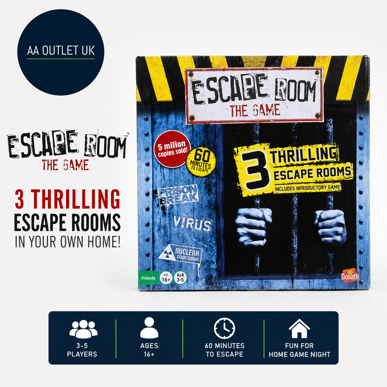 Goliath Games Presents Escape Room Thrilling Escape Your Own Home 16+
