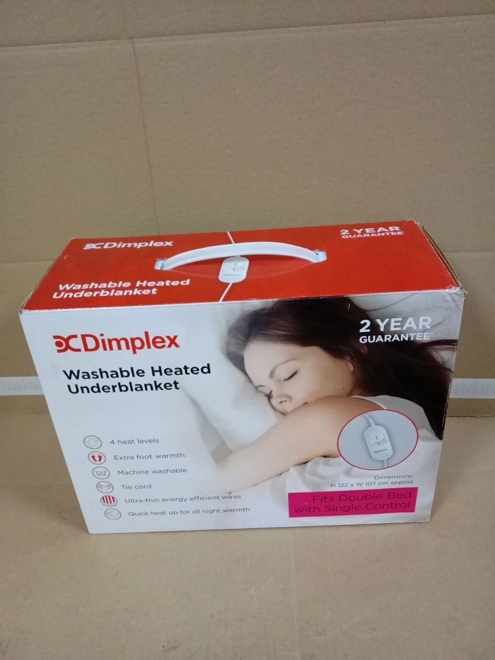 Dimplex DXUBDB Machine Washable Heated Under Blanket Extra Warmth Double New