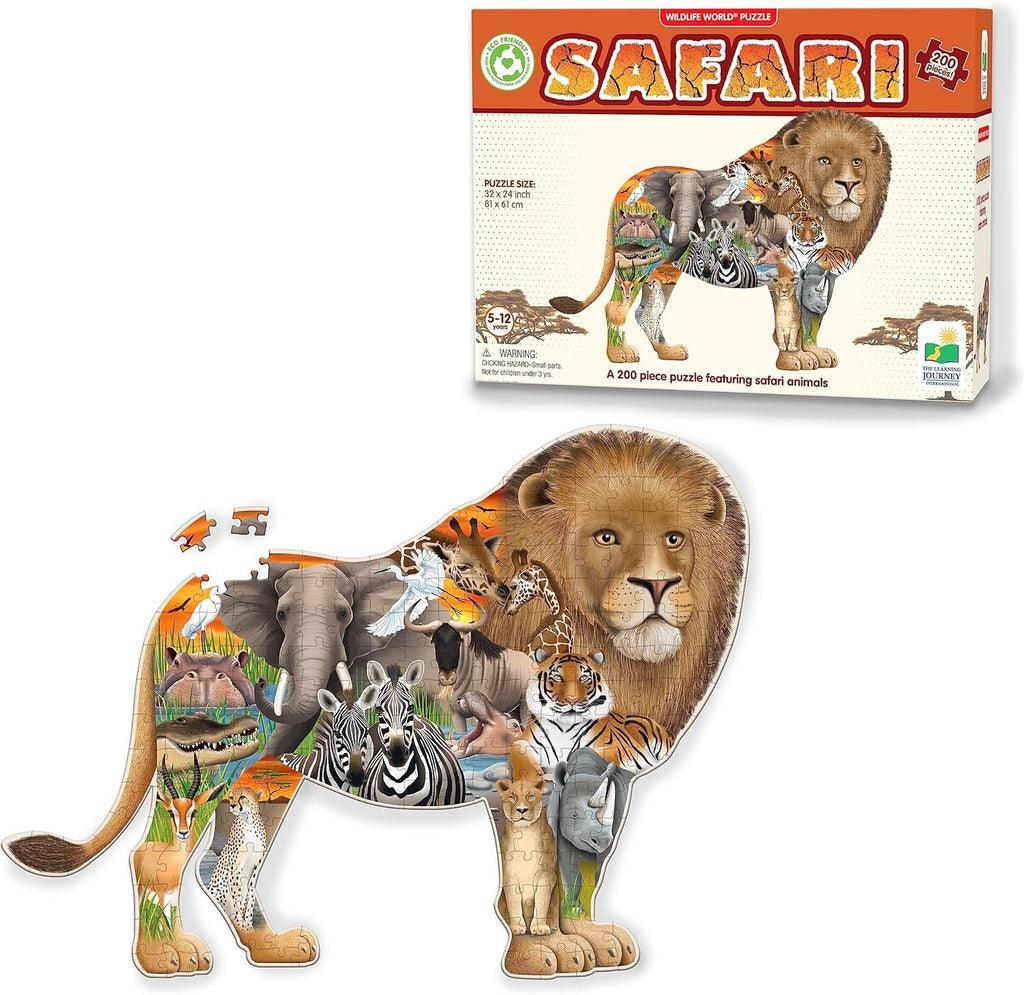 The Learning Journey Wildlife World Safari Puzzle 200pcs 28.6x21.3cm New