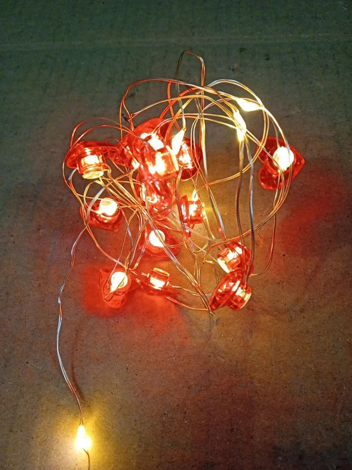 Baker Ross Heart LED String Lights Warm Fairy Lights Valentine Decorations New
