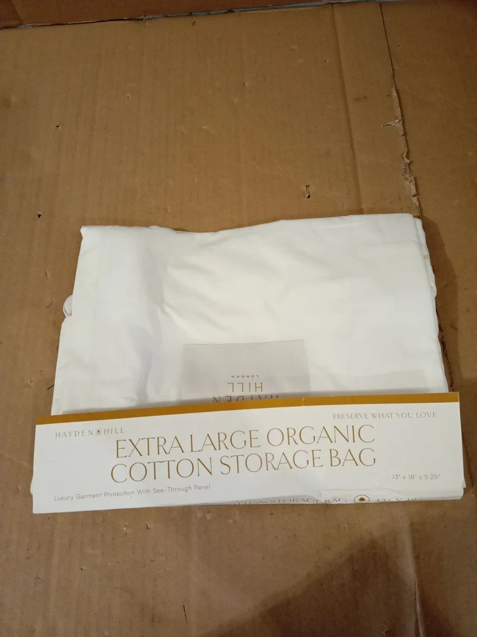 Hayden Hill Luxury Organic Cotton Sweater Storage Bag Cashmere 13"x18"x5.25" New