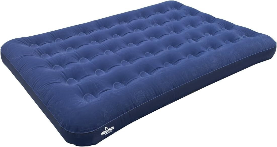 Milestone Camping Flocked Airbed Easy Inflate & Deflate Weatherproof Gatherings