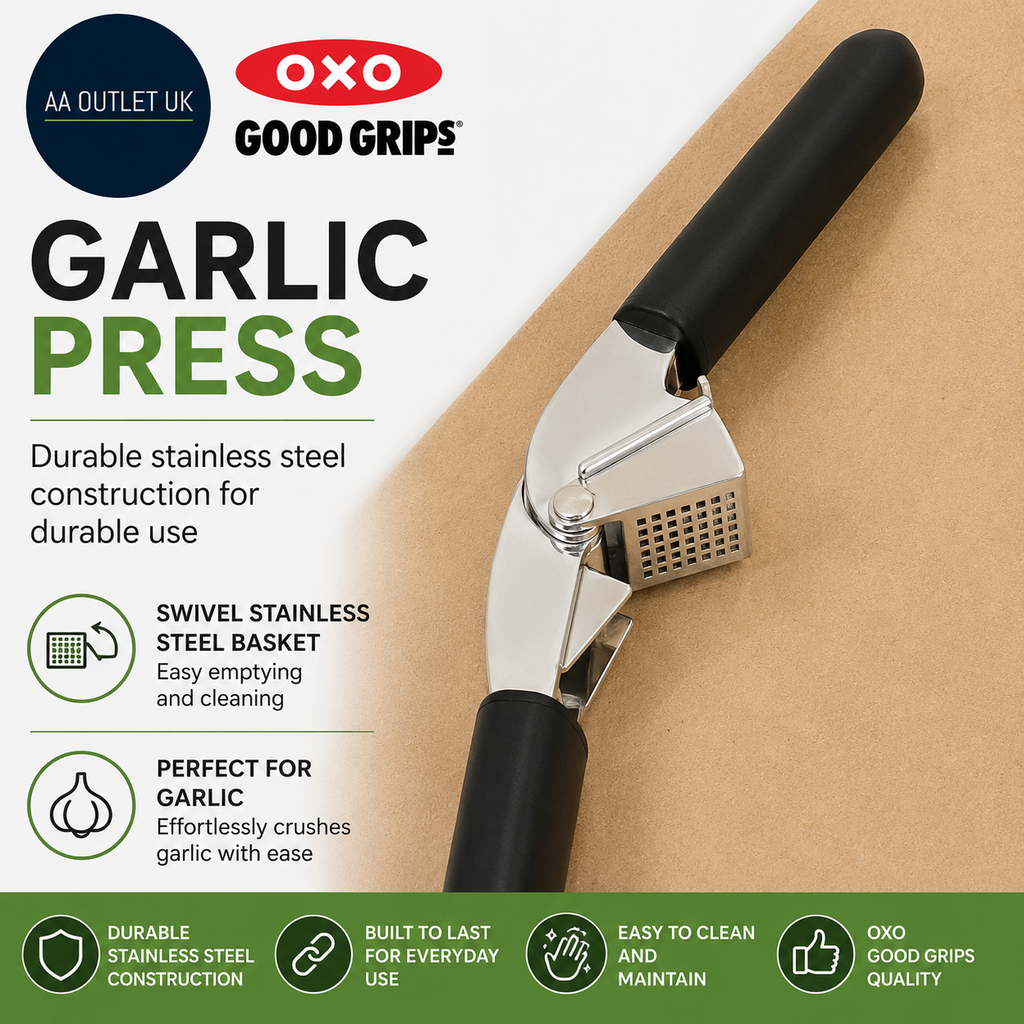 OXO Good Grips Garlic Press Durable Stainless Steel Construction Durable Use