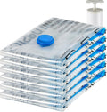 Amazon Basics Vacuum Compression Zipper Storage Bags Airtight Valve 6 Pack New