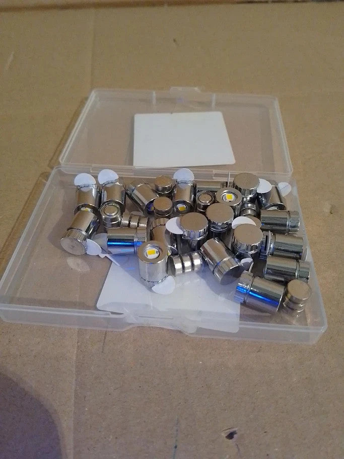 20pcs Miniature LED Lights Mini Warm White Micro Extra Battery New