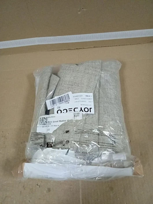 Joydeco Blackout Curtains 63in Linen Thermal Insulated Panel Beige Design New