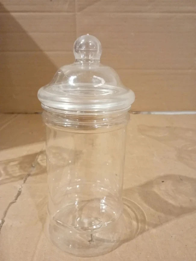 Truly Sweet Candy 7pc Plastic Sweet Jars Classic Design Clear Transparent