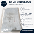Soft Milk velvet Sofa Covers Washable 70x70in Non Slip 1 2 3 Seater Protector
