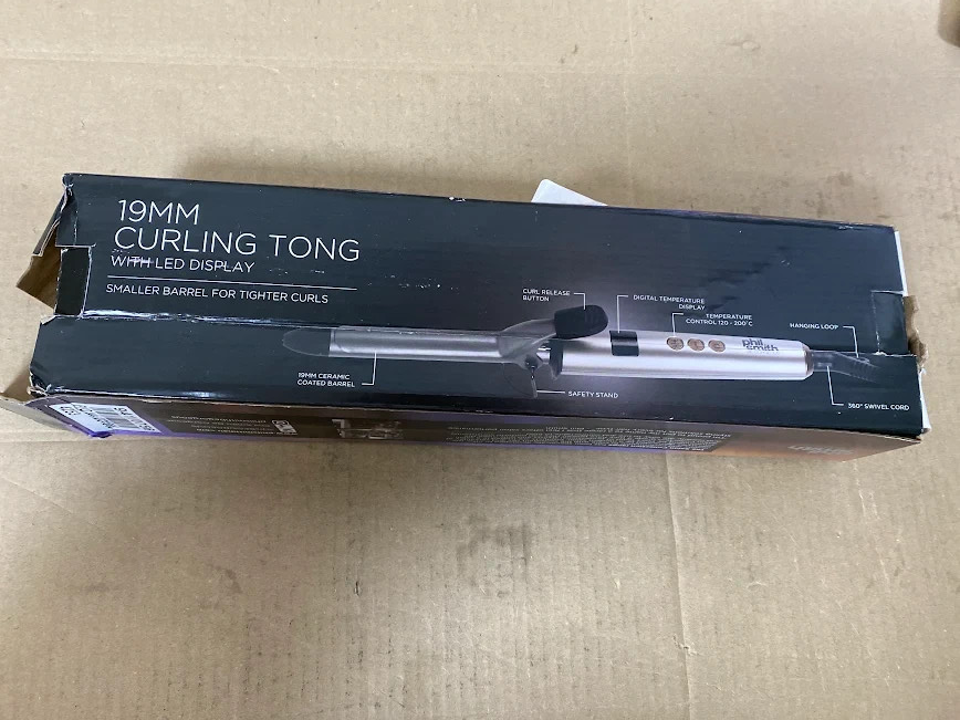 Phil Smith Glamgold 19mm Curling Tong RH806 LED Display Tighter Curls