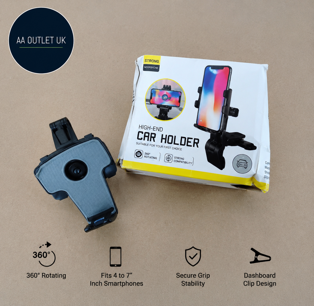 Anteel Car Phone Mount Rotating Dashboard Clip Cell Phone Holder 360° Rotation