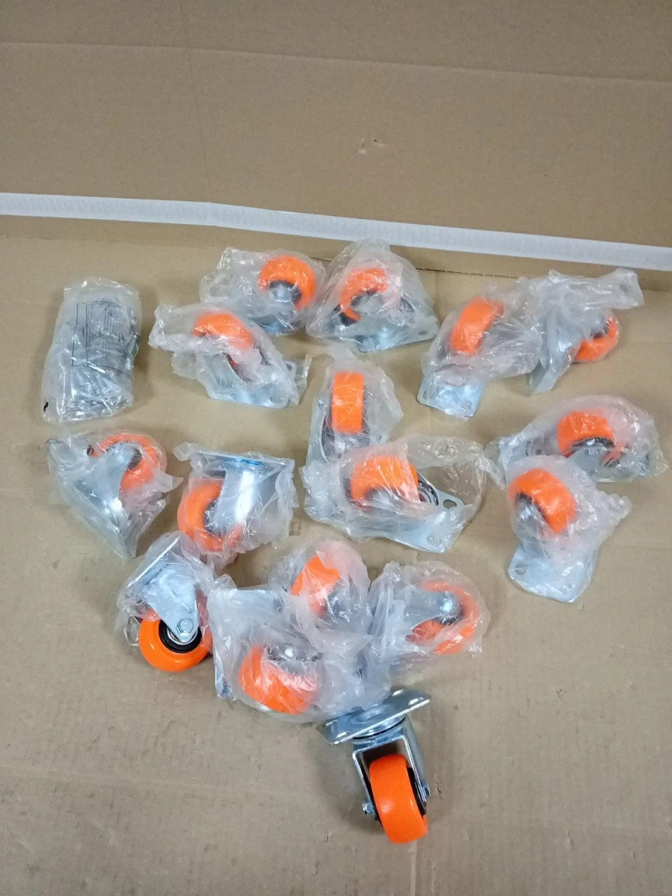 W B D WEIBIDA 2in Castor Wheels Dual Locking 150Lbs Load Capacity 16 Pieces