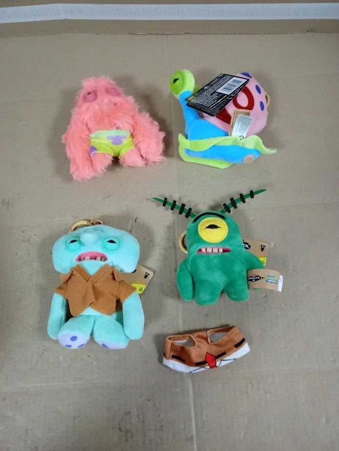 Fuggler SpongeBob Plush Keyring 4 Pieces ZURU Funny Collectible Modern Design