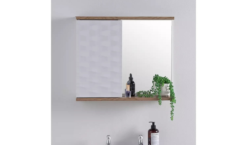 Habitat Zander Mirrored Cabinet White Bathroom Storage Wall Cabinet Design