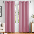 Deconovo Noise Reduction Thermal Insulated Curtains Blackout 42x84in Pair Pink