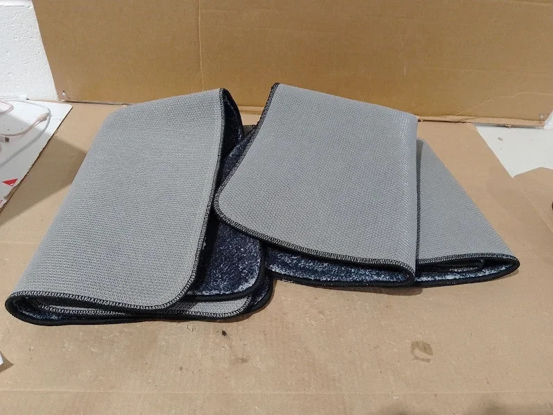 Lushchee Sets 3pcs Washable Non Slip Bathroom Rugs Soft Microfibre 40x60cm