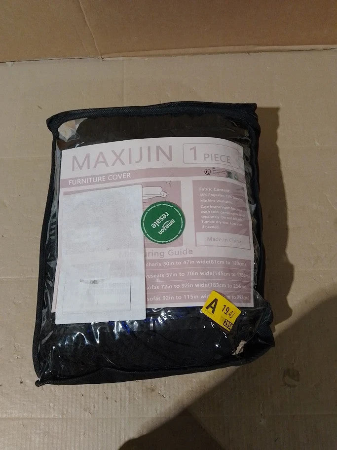 Maxijin Super Stretch Couch Cover 2 Seater Couch 1 Piece Universal Black New