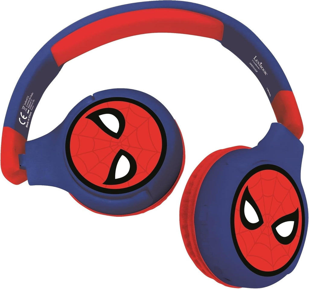 Lexibook Spiderman 2 In 1 Bluetooth Headphones Stereo Wireless Wired New