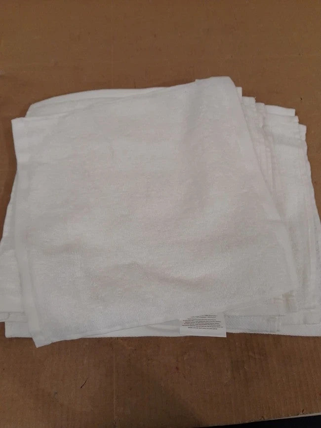 Amazon Basics Face Towel Set Bathroom 100% Cotton Extra Absorbent 30x30cm 12pc