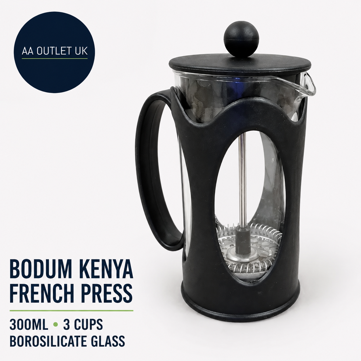 Bodum Kenya French Press 300ml 3 Cups Coffee Maker Heat Resistant Borosilicate