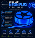 Blue LED Neon Flex Strip Light Flexible Rope Lighting Sign DIY Decor Reel