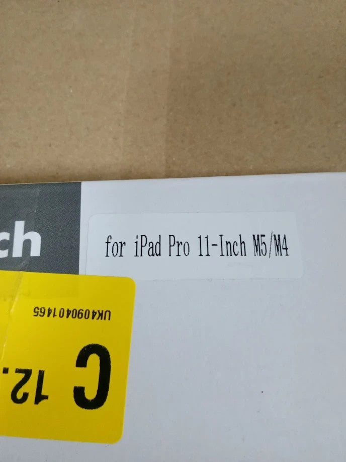 JETech iPad Pro 11 M5 M4 Case Pencil Holder Clear Transparent Back Black Cover