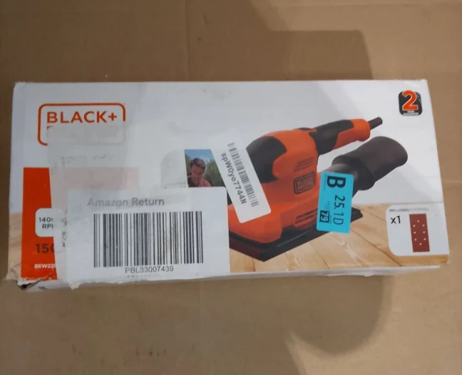 BLACK+DECKER BEW220 GB 240V 1/3 Sheet Finishing Sander 2mm Orbit Diameter