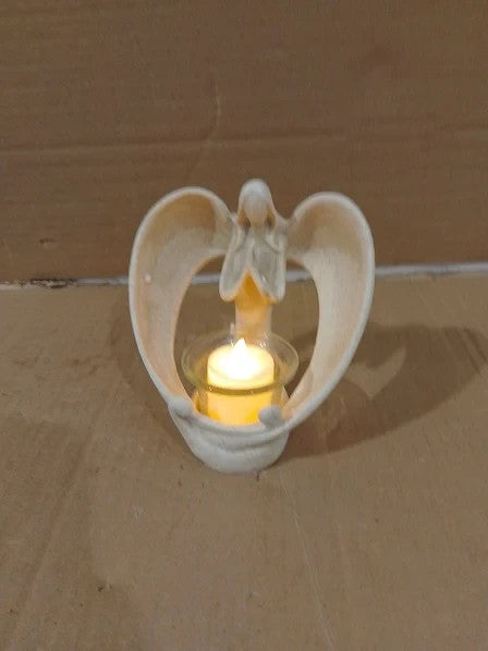 Globrite Guardian Angel Resin Candles Holders Tea Lights 14.5x10.5x15.5cm