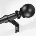 DEFYNEE Curtain Poles Matt Black Curtain Pole Eyelet Without Rod New